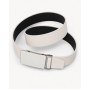 Curea barbati eleganta pentru costum piele naturala, Portocaliu, 3.5cm TK12PRT